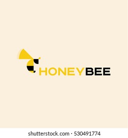 Abstract geometric shapes from bee vector logo design for your business art