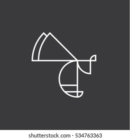 Abstract geometric shapes from bee vector logo design for your business art