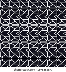 Abstract geometric shapes black bold background seamless pattern vector.