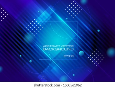 Abstract geometric shapes blue background. Vector Eps10