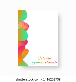 Abstract geometric shapes with a bright gradient. Vector illustration
