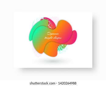 Abstract geometric shapes with a bright gradient. Vector illustration
