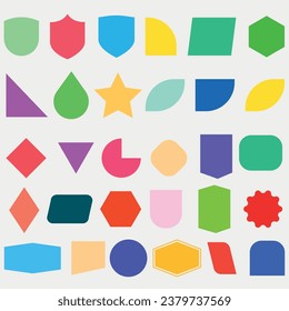 Abstract Geometric Shapes Bundle vector illustration 