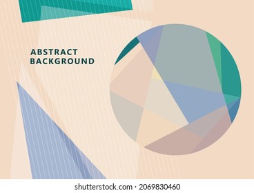 Abstract geometric shapes, circle of shapes. Stylish banner for your design. Low poly modern style. Vector illustration