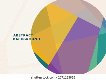 Abstract geometric shapes, circle of shapes. Stylish banner for your design. Low poly modern style. Vector illustration