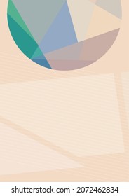 Abstract geometric shapes, circle of shapes. Stylish banner for your design. Low poly modern style. Vector illustration