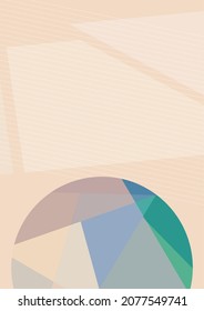 Abstract geometric shapes, circle of shapes. Stylish banner for your design. Low poly modern style. Vector illustration