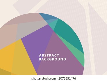 Abstract geometric shapes, circle of shapes. Stylish banner for your design. Low poly modern style. Vector illustration