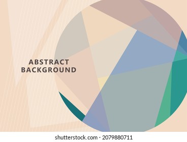 Abstract geometric shapes, circle of shapes. Stylish banner for your design. Low poly modern style. Vector illustration