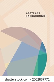 Abstract geometric shapes, circle of shapes. Stylish banner for your design. Low poly modern style. Vector illustration