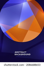 Abstract geometric shapes, circle of shapes. Stylish banner for your design. Low poly modern style. Vector illustration