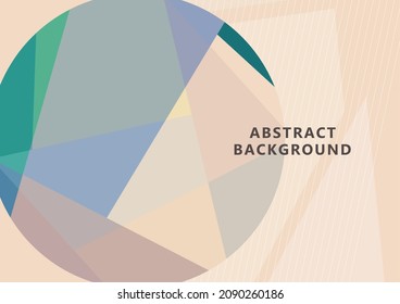 Abstract geometric shapes, circle of shapes. Stylish banner for your design. Low poly modern style. Vector illustration