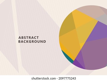 Abstract geometric shapes, circle of shapes. Stylish banner for your design. Low poly modern style. Vector illustration