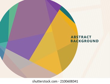 Abstract geometric shapes, circle of shapes. Stylish banner for your design. Low poly modern style. Vector illustration