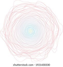 Abstract geometric shapes, circles. Lines and polygons geometric compositions. Concentric circles and spiral, twisted lines. Hypnotic effect 