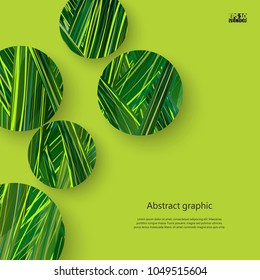 Abstract geometric shapes in circles with shadow. Eps10 Vector illustration.