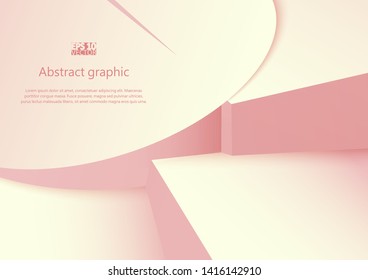 Abstract geometric shapes in circles with shadow. Eps10 Vector illustration.