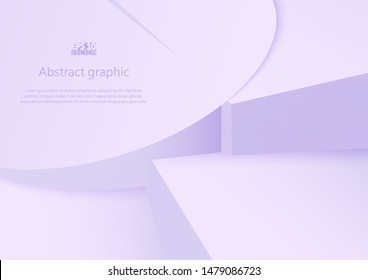 Abstract geometric shapes in circles with shadow. Eps10 Vector illustration.