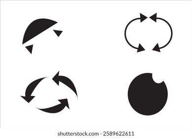 Abstract Geometric Shapes: Circular Forms with Arrow Motifs