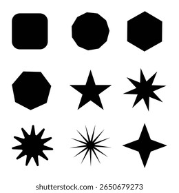 Modelos de coleção de formas geométricas abstratas