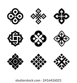 Abstract geometric shapes collection. Social media highlights cover. Vector illustration