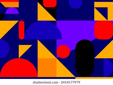 Abstract geometric shapes colorful background vector illustration design.
