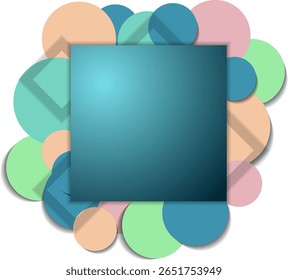 Formas geométricas abstratas Design colorido. Design abstrato mínimo para papel de parede, brochura, cartão, post de mídia social etc. Formas coloridas com elementos gráficos de gradiente, formas etc.