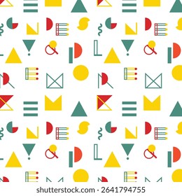 Abstract Geometric Shapes Colorful Pattern
