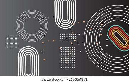 Formas geométricas abstratas fundo colorido padrão. Design de cores elegante com texturizado moderno design usa para página do livro, pinturas, impressão, fundos móveis, 