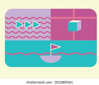 Resumen de formas geométricas con tema colorido