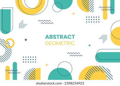 abstract geometric shapes composition background. colorful geometric shapes background for web banner, flyer, poster, brochure, cover, presentation