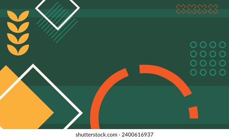 abstract geometric shapes composition background Green Color. Abstract geometric shapes composition for web banner, flyer, poster, brochure, cover