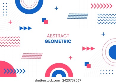 abstract geometric shapes composition background. colorful geometric shapes background for web banner, flyer, poster, brochure, cover, presentation