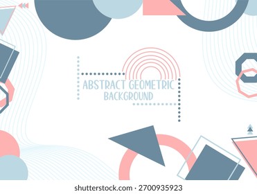 Composición de Formas geométricas Abstractas con estilo plano moderno