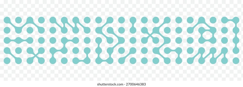 Formas geométricas abstratas de moléculas conectadas. Variedade Padrão colorido de pontos metabólicos no fundo branco. Vetor design moderno. fundo branco para banners, adesivos, impressões, cartazes. EPS 10.