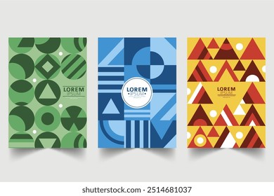 Abstract geometric shapes covers vector design in eps 10