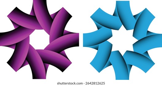 Abstract geometric shapes and design elements in vibrant colors.