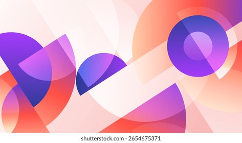 Abstraktes geometrisches Shape-Design mit Farbverlauf-Hintergrund