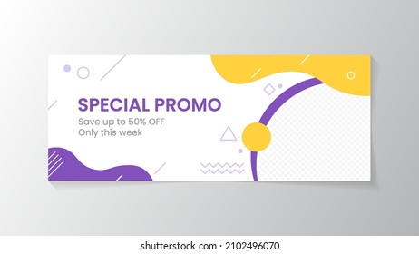 Abstract geometric shapes design template for your banner promotion or cover