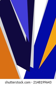 Abstrakte geometrische Formen in verschiedenen Farben. scharfe Dreiecke. Kann für Wallpaper, Poster, Präsentationen, Broschüren, Cover, Banner, Werbung verwendet werden. Vektorgrafik