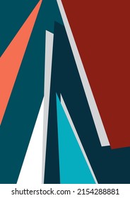 Abstract geometric shapes in different colors. Sharp triangles. Can be used for wallpapers, posters, presentations, brochures, covers, banners, advertisements. Vector illustration