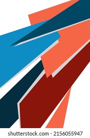Abstract geometric shapes in different colors. Sharp triangles. Can be used for wallpapers, posters, presentations, brochures, covers, banners, advertisements. Vector illustration