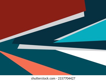 Resumen de formas geométricas en diferentes colores. Afilados triángulos. Se puede usar para papeles pintados, afiches, presentaciones, folletos, portadas, pancartas, anuncios. Ilustración del vector