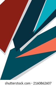 Abstract geometric shapes in different colors. Sharp triangles. Can be used for wallpapers, posters, presentations, brochures, covers, banners, advertisements. Vector illustration