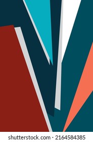 Resumen de formas geométricas en diferentes colores. Afilados triángulos. Se puede usar para papeles pintados, afiches, presentaciones, folletos, portadas, pancartas, anuncios. Ilustración del vector