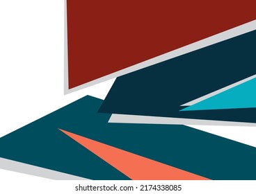 Resumen de formas geométricas en diferentes colores. Afilados triángulos. Se puede usar para papeles pintados, afiches, presentaciones, folletos, portadas, pancartas, anuncios. Ilustración del vector