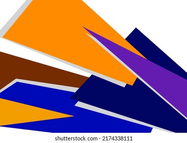 Resumen de formas geométricas en diferentes colores. Afilados triángulos. Se puede usar para papeles pintados, afiches, presentaciones, folletos, portadas, pancartas, anuncios. Ilustración del vector