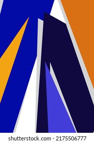 Abstract geometric shapes in different colors. Sharp triangles. Can be used for wallpapers, posters, presentations, brochures, covers, banners, advertisements. Vector illustration
