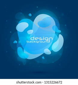 Abstract geometric shapes. Dynamic Fluid design. Gradient shapes. Fluid shapes composition. Light music bright colorful shapes abstract background plastic prism. 