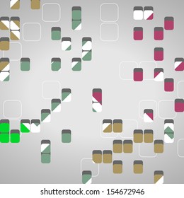 Abstract geometric shapes, dynamic illustration.